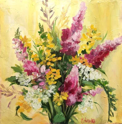 Картина по номерам Полевые цветы купить оптом, цена от 547.65 руб.  4690591069379