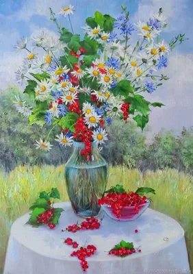 Картина «Полевые цветы у гор», Ольга Дарчук - Jose Art Gallery
