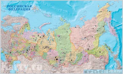 Карта Полезные ископаемые России