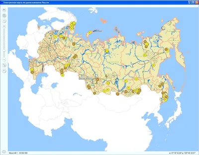 Информационная система «Интерактивная электронная карта недропользования  России по основным видам полезных ископаемых»