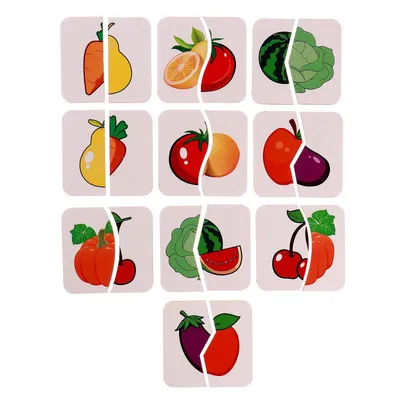 Купить Картинки-половинки «Овощи-фрукты» (7402477) в Крыму, цены, отзывы,  характеристики | Микролайн