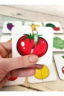 Развивающая настолная игра Половинки. Фрукты, овощи, ягоды - купить с  доставкой по выгодным ценам в интернет-магазине OZON (206077890)