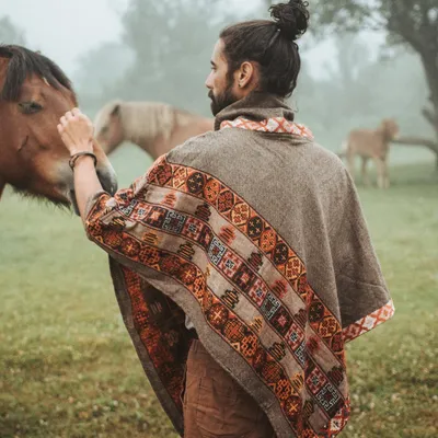 Kaleidoscope Poncho Knitting Pattern — Two of Wands