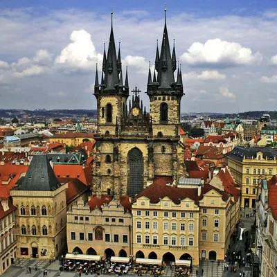 Прага. Вид на город с Крепости Пражский Град