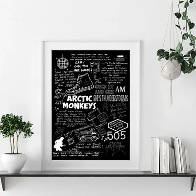 Альбом с изображением арктических обезьян, песни, рисования, эскизный  постер, ретро, рок, музыка, принты, настенное искусство, Картина на холсте,  картины, декор для гостиной | AliExpress