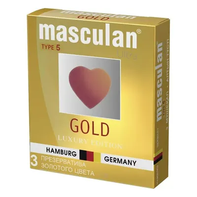 Презервативы золотого цвета Gold Masculan/Маскулан 3 шт. в аптеках  Краснослободска | Мегаптека