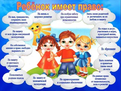 Плакат «Права детей» (1 фото). Воспитателям детских садов, школьным  учителям и педагогам - Маам.ру