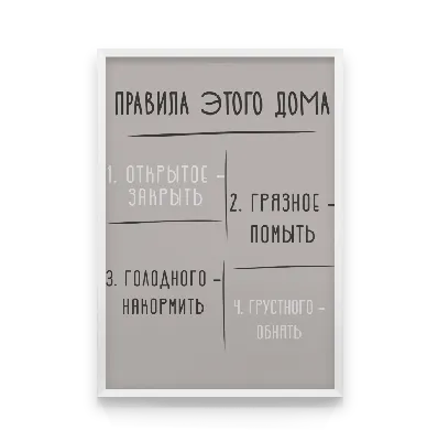 Картина на холсте \"Правила дома\" на голубом 40х50 см (4653909) - Купить по  цене от 278.00 руб. | Интернет магазин SIMA-LAND.RU