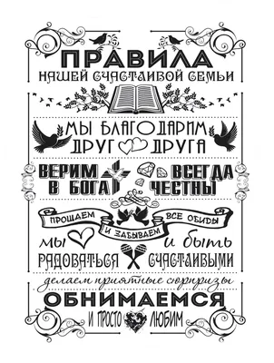 Постер на дереве «Правила семьи» белый 40x50 см – купить в Алматы по цене  4120 тенге – интернет-магазин Леруа Мерлен Казахстан