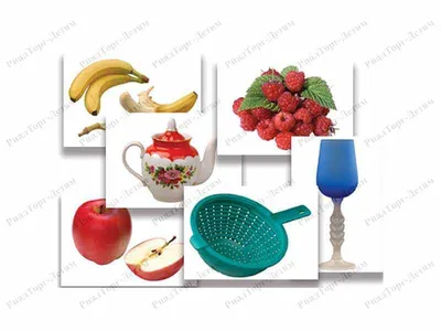 Набор предметных картинок «Фрукты, ягоды, орехи. Посуда» (арт. tdk0005).  Купить по низкой цене. Доставка по России — «РиалТорг-Детям»