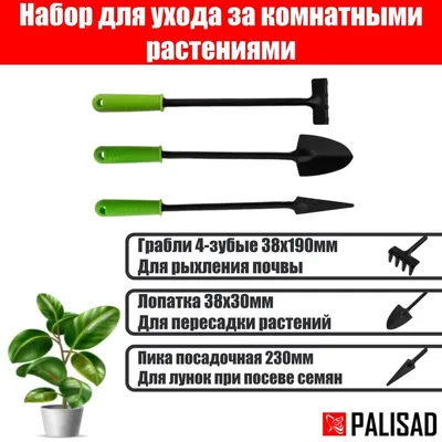 Набор садовых инструментов Palisad Набор по уходу за комнатными растениями,  пластиковые рукоятки, 3 предмета купить по доступной цене с доставкой в  интернет-магазине OZON (921405121)