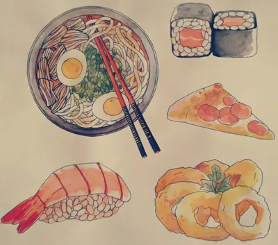 Картинки суши для срисовки - 60 фото