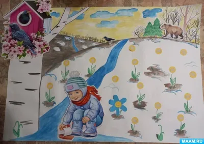 Раскраска Подснежники - первые признаки весны | Раскраски для детей печать  онлайн