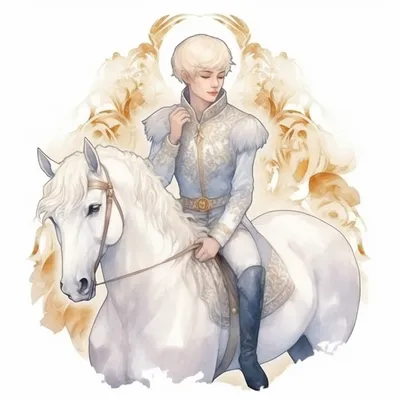 Подарок парню \"Принц на белом коне\" 25см.