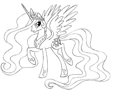 Раскраска Принцесса Селестия из My Little Pony