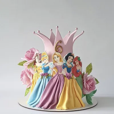 Дестский торт \"Принцессы дисней \" – купить за 3 500 ₽ | Кондитерская студия  LU TI SÙ торты на заказ