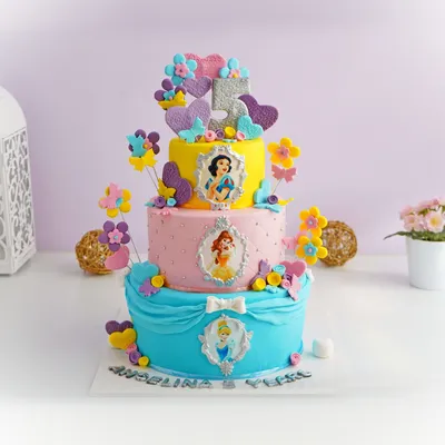 Торт \"Принцессы Диснея\" Топперы для торта Как украсить торт кремом ///Olya  Tortik - YouTube
