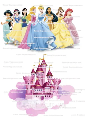 Торт «Диснеевские принцессы» категории торты с русалочкой Ариэль