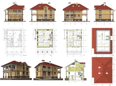 Проект одноэтажного дома S69 из пеноблоков по низкой цене с фото,  планировками и чертежами
