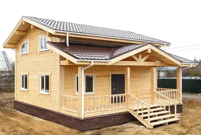 Проект дома Лахти из клееного бруса, строительство деревянного коттеджа  Лахти в Holz House