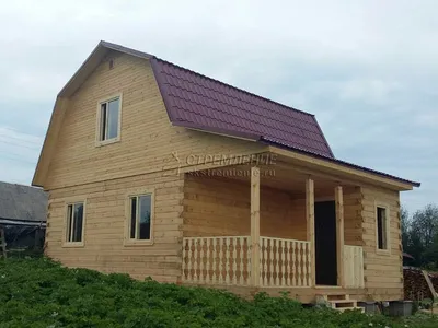 Проект двухэтажного дома из профилированного бруса для постоянного  проживания: скачать готовый проект дома из бруса бесплатно