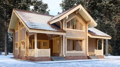 Дома из бруса под ключ - проекты и цены в Москве недорого от Wood-Brus