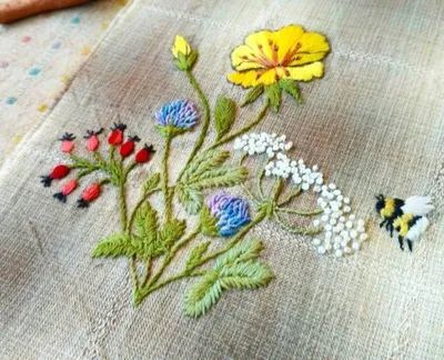 МК. Вышивка маленьких цветочков. Embroidery of small flowers. - YouTube
