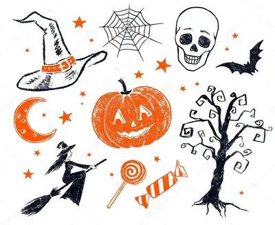 Установлен хэллоуин Коллекция - простые элементы Doodle для дизайна  хэллоуина праздника Иллюстрации, нарисованные вручную Вектор Иллюстрация  вектора - иллюстрации насчитывающей хэллоуин, празднество: 159578670