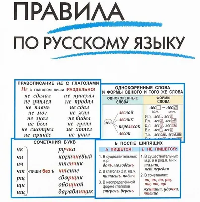 Картинки: Правила русского языка