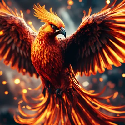 Птица Феникс, красиво, эстетично, …» — создано в Шедевруме