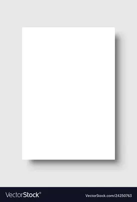 Empty white poster paper blank template Royalty Free Vector