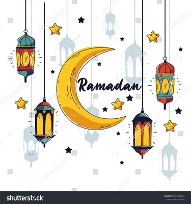 Красивые Красочные Традиционные Турецкие Лампы Рамадан Карим Праздник Фон  Векторное изображение ©Harryarts 556016792