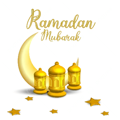 Рамадан Мубарак на арабской каллиграфии открытка с золотой луной и лампой  PNG , светлый, событие, рамадан PNG картинки и пнг рисунок для бесплатной  загрузки