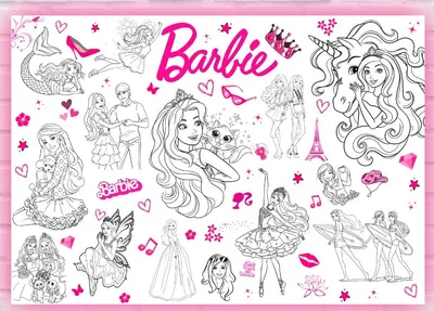 Скачайте бесплатно раскраски принцессы Барби