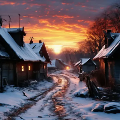 Фотообои Рассвет в горах зимой купить на стену • Эко Обои