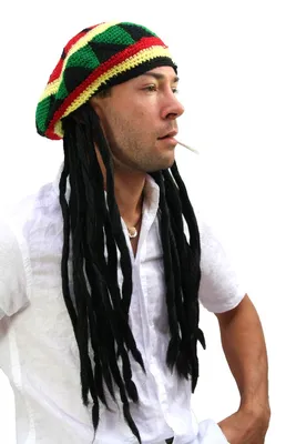 Dreadlocks skull rasta vector logo фотообои • фотообои Ямайка, ямайский,  цвета | myloview.ru