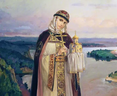 Современная православная икона Святая равноапостольная княгиня Ольга -  купить оптом или в розницу.
