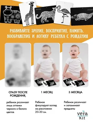 Монтессори-картинки для малышей. Первые черно-белые картинки для развития  малыша. - YouTube