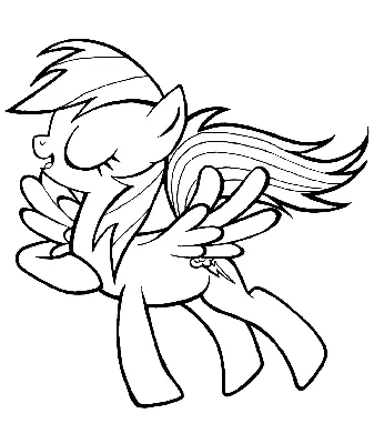 Rainbow dash coloring page - Busy Shark