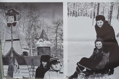 Новогодняя открытка ретро пейзаж зима…» — создано в Шедевруме