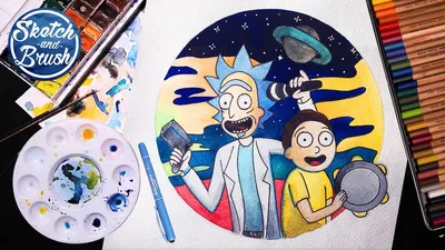 Уроки рисования: Рик и Морти / Rick and Morty - YouTube