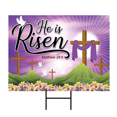 He Is Risen - Easter Wood Sign – ghemb.com