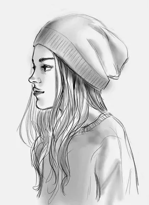 Рисунок Girl Art Sketch, девушка, карандаш, черные волосы, мода png |  Klipartz