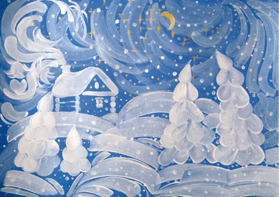 Картинки красивые нарисованные снега (67 фото) » Картинки и статусы про  окружающий мир вокруг