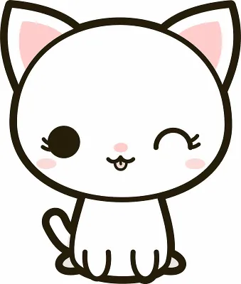 рисовать милые кошки лица поздравительные открытки дизайн кавайский стиль  мультфильма Иллюстрация штока - иллюстрации насчитывающей мило, рука:  260367909