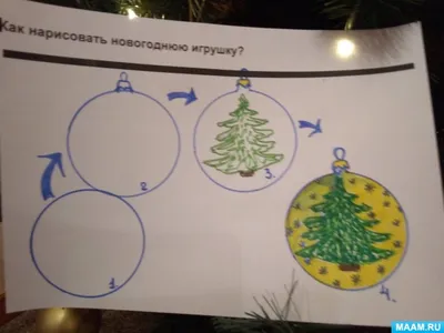 Как нарисовать Новогодние Игрушки. Урок рисования для детей от 3 лет -  YouTube