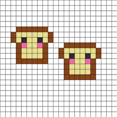 Как Рисовать Пончик по Клеточкам 🍩 Рисунки по Клеточкам #pixel |  Пиксельная графика, Рисовать, Рисунки