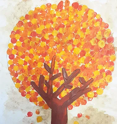 Удивитесь, супер просто нарисовать осень ватными палочками! | Ольга Мишина,  рисование и поделки для всех. | Дзен