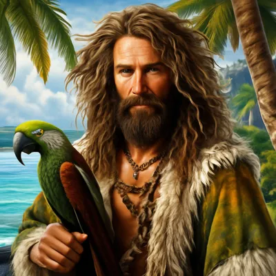 Robinson Crusoe by Unknown Artist | Робинзон крузо, Иллюстратор,  Иллюстрации арт