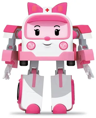 Робокар Poli Игрушка-трансформер Эмбер цвет белый розовый — купить в  интернет-магазине по низкой цене на Яндекс Маркете